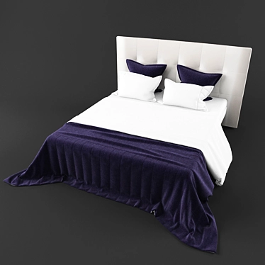 Luxury Linen Bedding Set 3D model image 1 