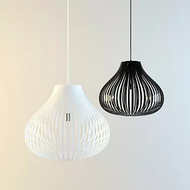 Modern Pear Hanging Lamp 3D model image 1 
