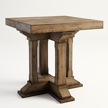 Elegant Preston Side Table | Gramercy Home 3D model image 1 