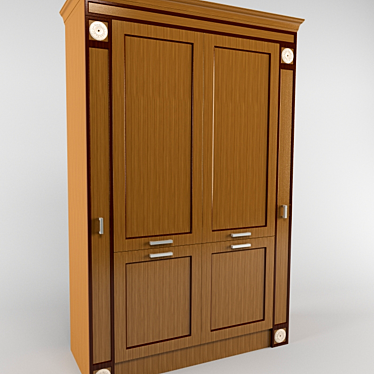 Sleek Kitchen Cabinet 3D model image 1 