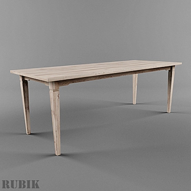 Modern Loft Style Table - Rustic Industrial Texture 3D model image 1 