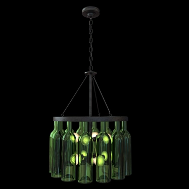 Wine Bottle Chandelier