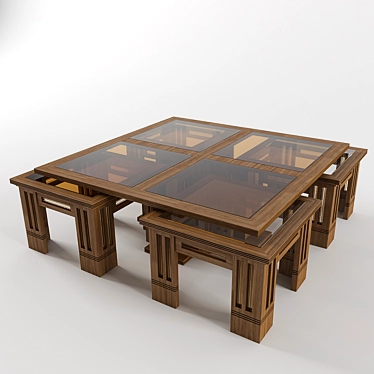Russian-English Translation 
Title: Midpoint Coffee Table 3D model image 1 