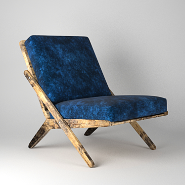 Elegant Jutex Scissor Chair 3D model image 1 