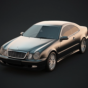 Sleek Mercedes CLK W208 Coupe 3D model image 1 