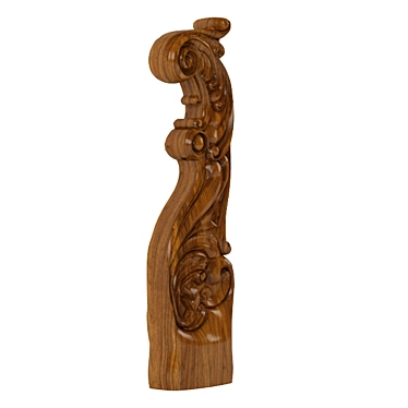 Model carved stair post