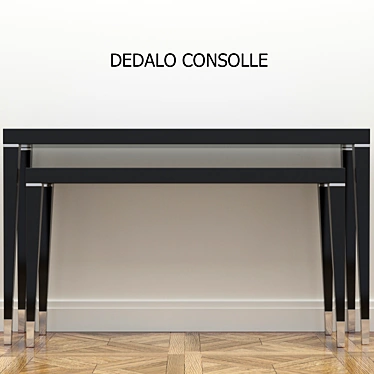 Sleek Lacquered Console by FENDI CASA 3D model image 1 