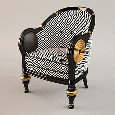 Glamorous Neoclassical Sillon Chair 3D model image 1 