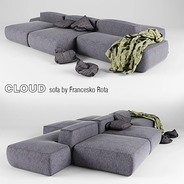 Versatile Cloud Sofa: Endless Compositions 3D model image 1 