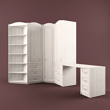 Suite Kids Wardrobe: Perfect Storage Solution 3D model image 1 