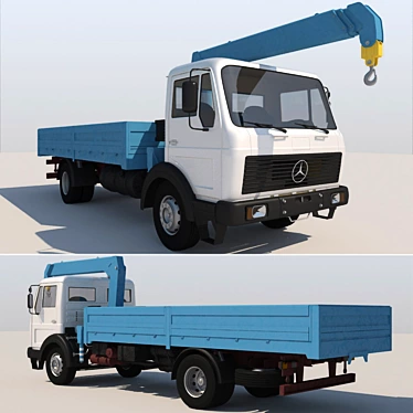 Mercedes Truck Crane: Precision and Power 3D model image 1 