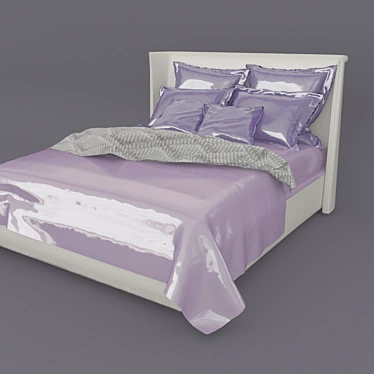 Spacious and Stylish Bed 3D model image 1 