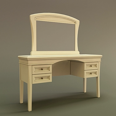 Elegant Vanity: Aurora Ivory 3D model image 1 