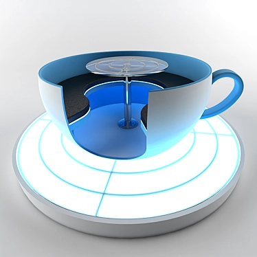 Cupception: Innovative Cafeteria Cup Table 3D model image 1 