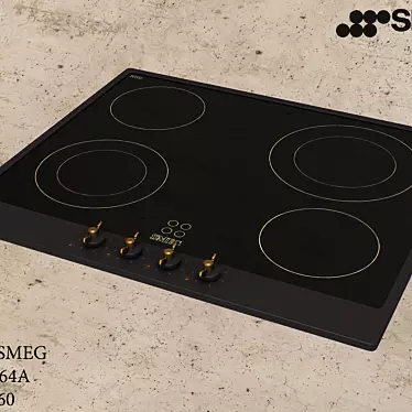 Sleek 60cm SMEG Cooktop 3D model image 1 