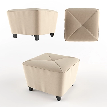 Cozy Fabric Pouf: Instant Comfort & Style 3D model image 1 