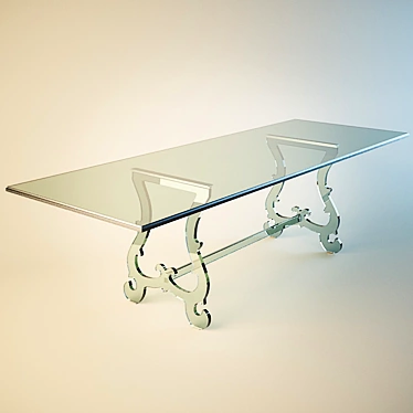 Elegant Fratino Dining Table 3D model image 1 
