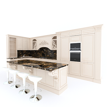 Classic Petra Kitchen - Milan 3D model image 1 