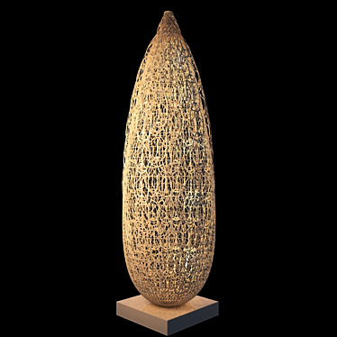 Arabesque Big Flame Glass Floor Lamp 3D model image 1 