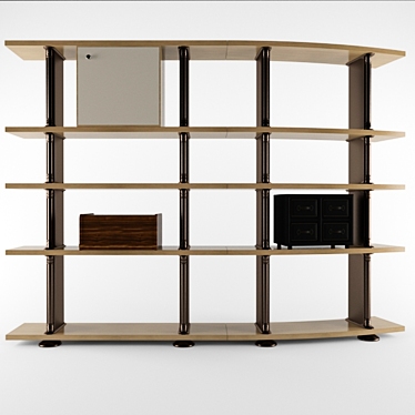 Elegant Peggy Bookcase: Perfect Organization Solution 3D model image 1 