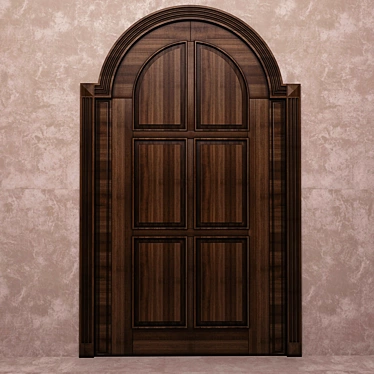 Elegant Vintage Door 3D model image 1 