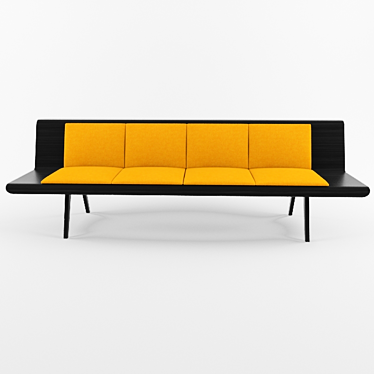 Modern 3m Bench with OBJ Format 3D model image 1 