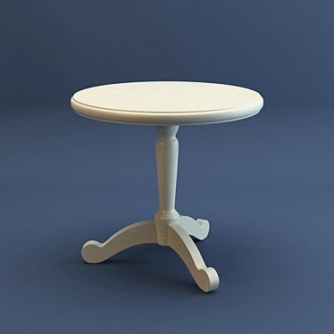 Vintage Round Albert Table 3D model image 1 