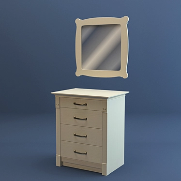 Vintage-inspired Dresser with Mirror: Minacciolo English Mood 3D model image 1 