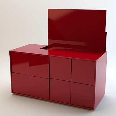 Contemporary TV Stand - WK Wohnen 3D model image 1 
