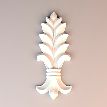 Elegant Molded Decorative Element 3D model image 1 