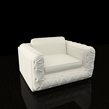 Italian Chic: Ocean Tufted Chair 3D model image 1 