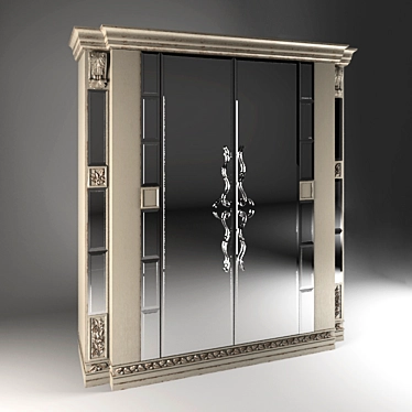 Classic Mirrored Wardrobe 3D model image 1 