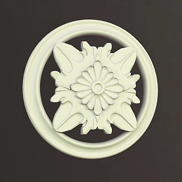 Elegant Flower Ornament 3D model image 1 