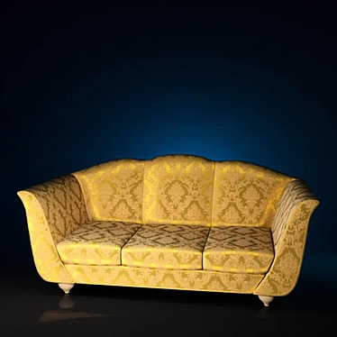 Sofa with a golden pattern