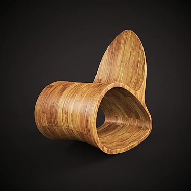 Sleek Wooden Seating Solution 3D model image 1 