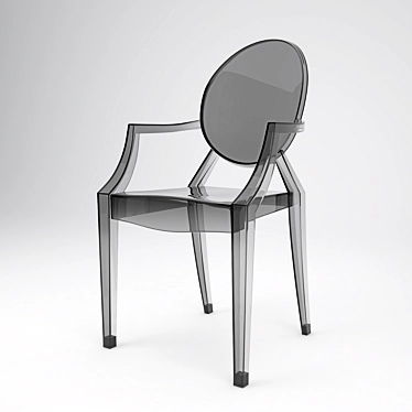 Sleek Louis Ghost Chair: Kartell 3D model image 1 