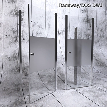 Radaway EOS DWJ: Stylish Shower Door for Niche 3D model image 1 