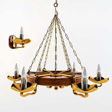 Timeless Elegance: Classic Ceiling Lamp 3D model image 1 