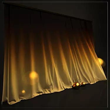 Modern Animated Curtains 3D model image 1 