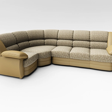 ComfortCozy Corner Sofa 3D model image 1 