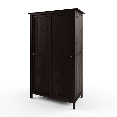 Sleek Sliding Door Wardrobe 3D model image 1 