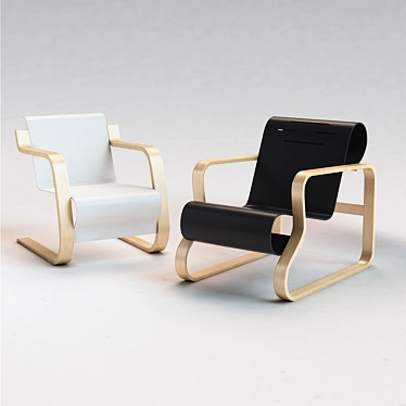 Alvar Alto 42 Chair: 3D Model with Vray Material 3D model image 1 