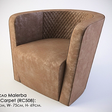 Malerba Red Carpet Chair: Luxurious Elegance 3D model image 1 