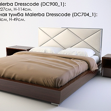 Modern Malerba Dresscode Bed Set 3D model image 1 