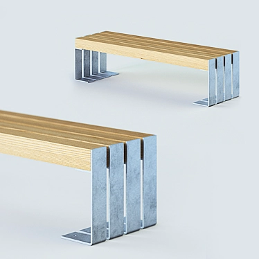 Urbanite Deacon Bench - 1820x475x445 mm 3D model image 1 