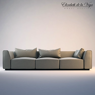 Elizabeth de la Vega Sofa | Premium Design & Comfort 3D model image 1 