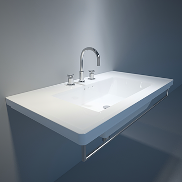 Catalano Canova Royal 90 - Elegant White Ceramik Sink 3D model image 1 