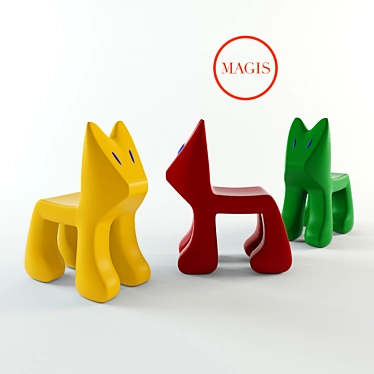 Julian Kids Animal Chair 3D model image 1 