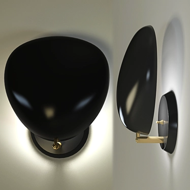 Sleek Cobra Wall Lamp 3D model image 1 