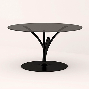 Modern Acacia Table - 140cm Diameter 3D model image 1 